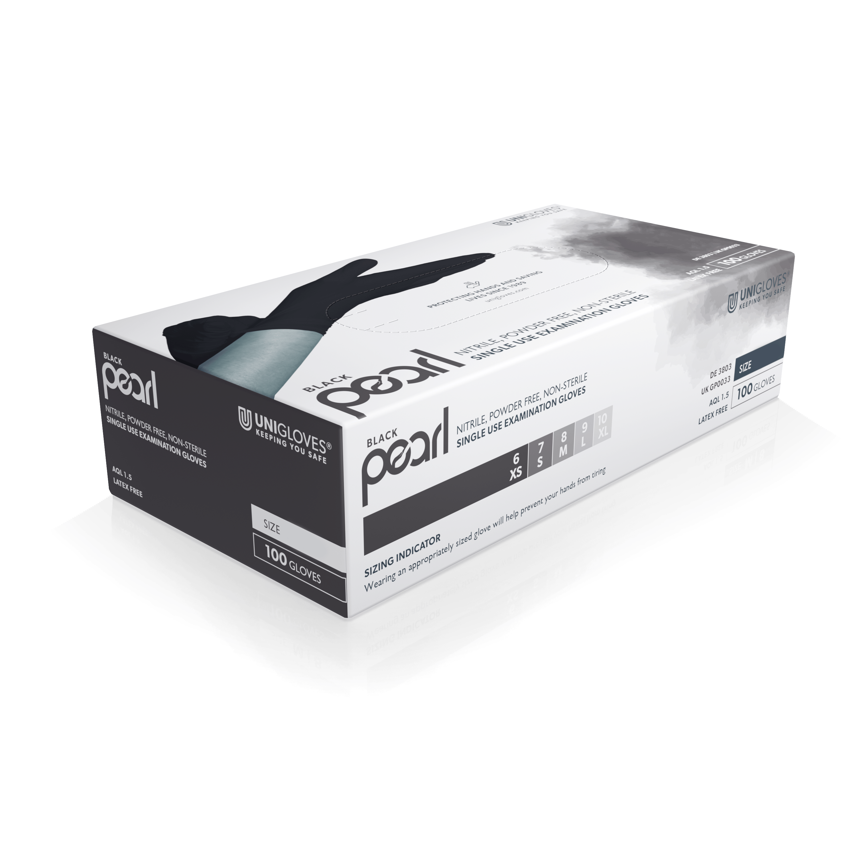 Black Pearl Nitrile Exam Glove Box Only