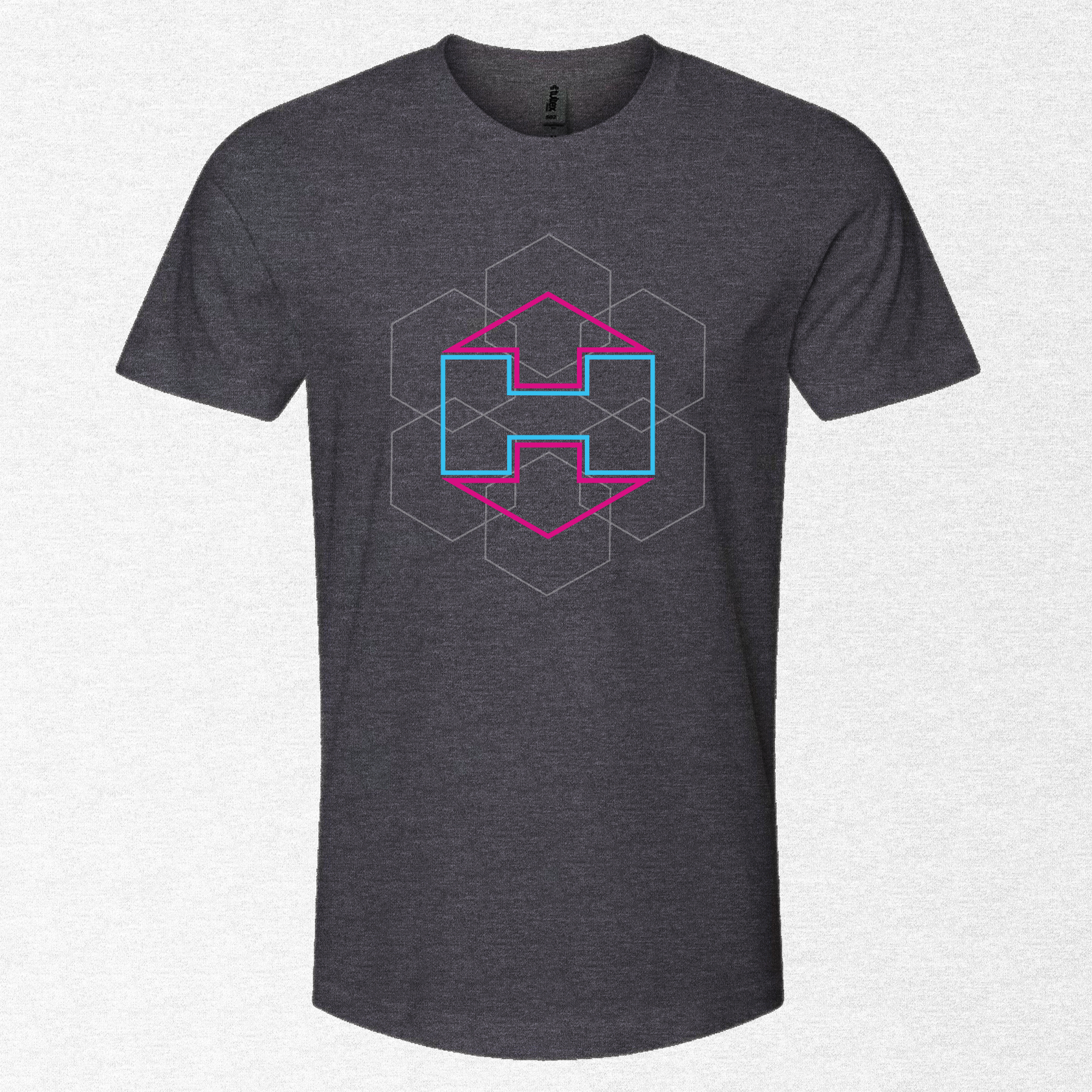 Geometric Hextat Badge Shirt - NEON