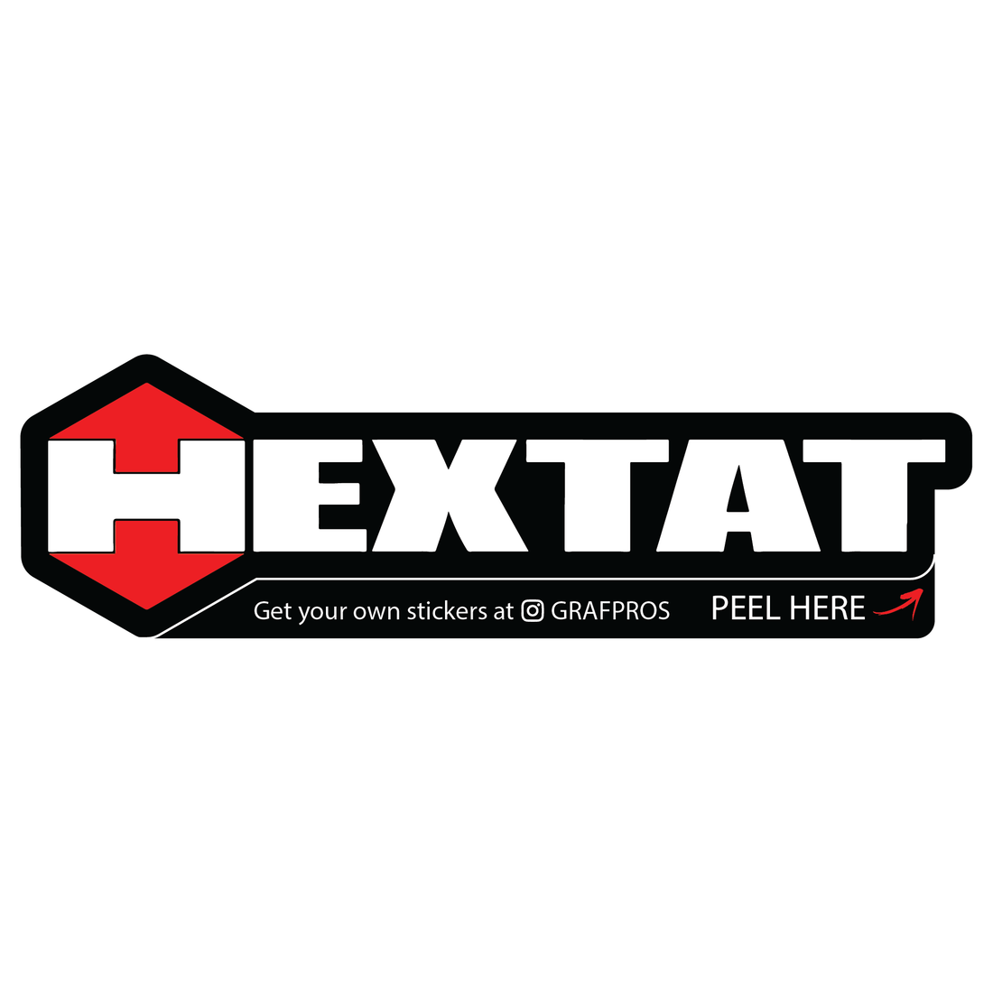 HEXTAT Logo Sticker 5x2&quot;