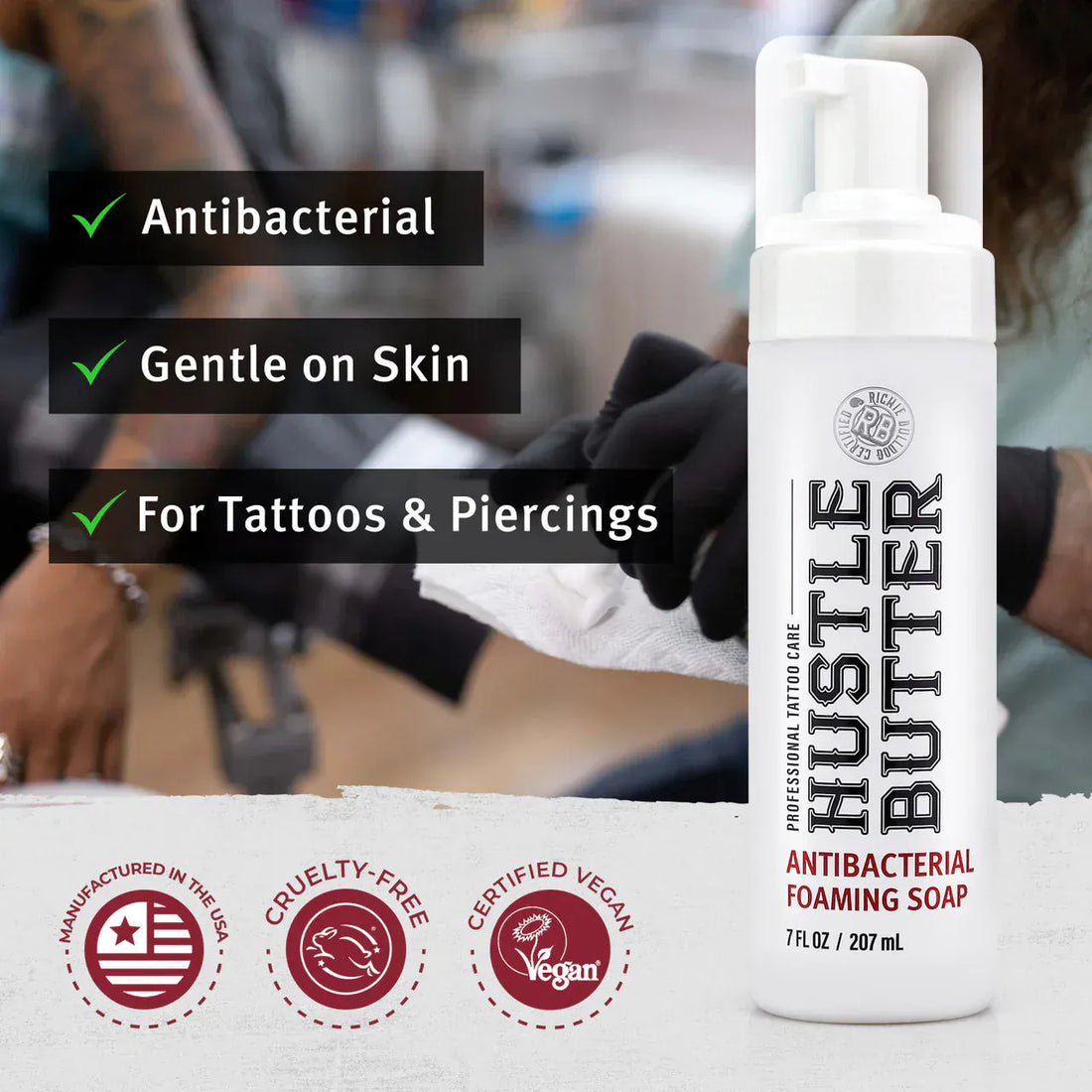 Hustle Butter Bubbles Foaming Tattoo Soap Uses