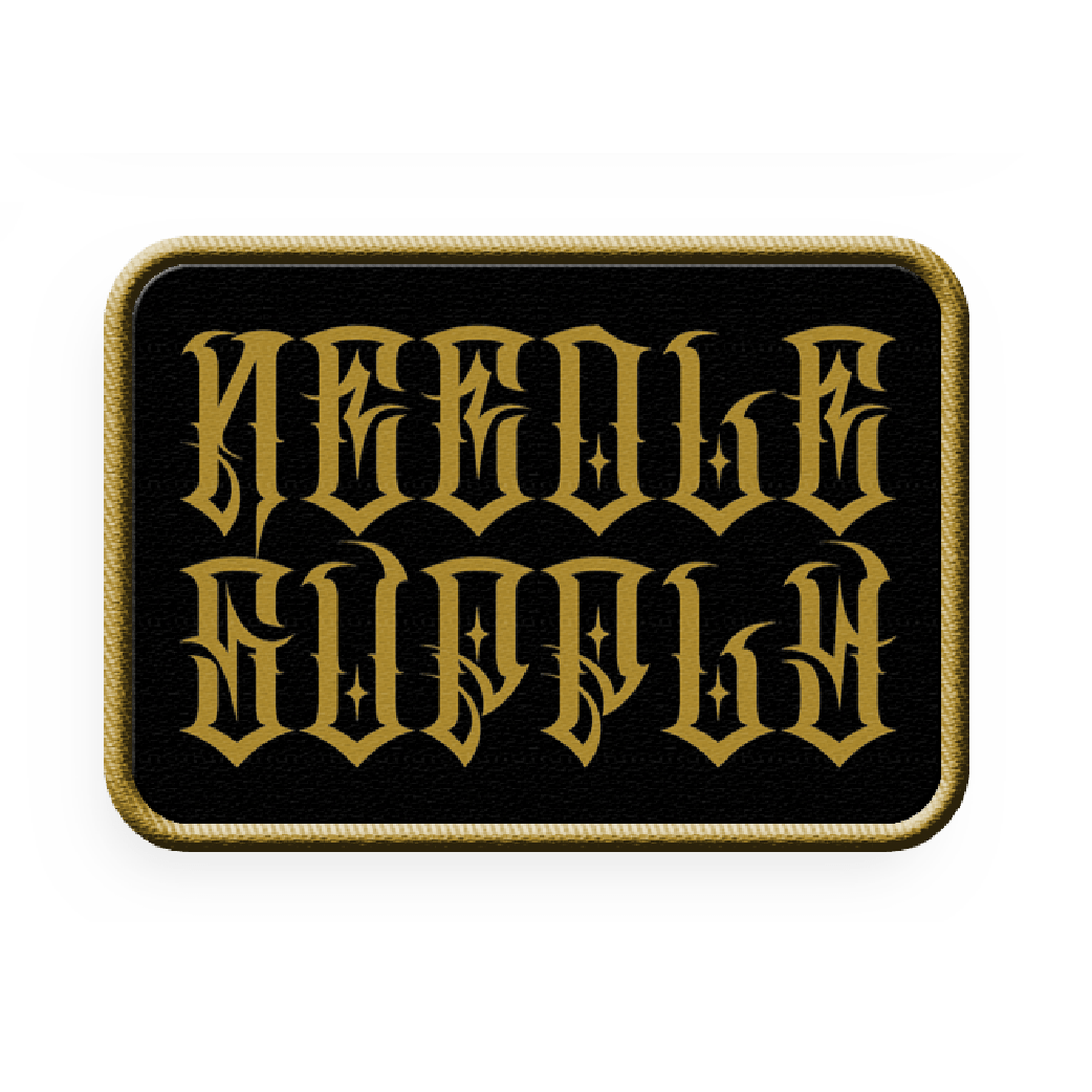 Gold/Black Needle Supply Co Patch