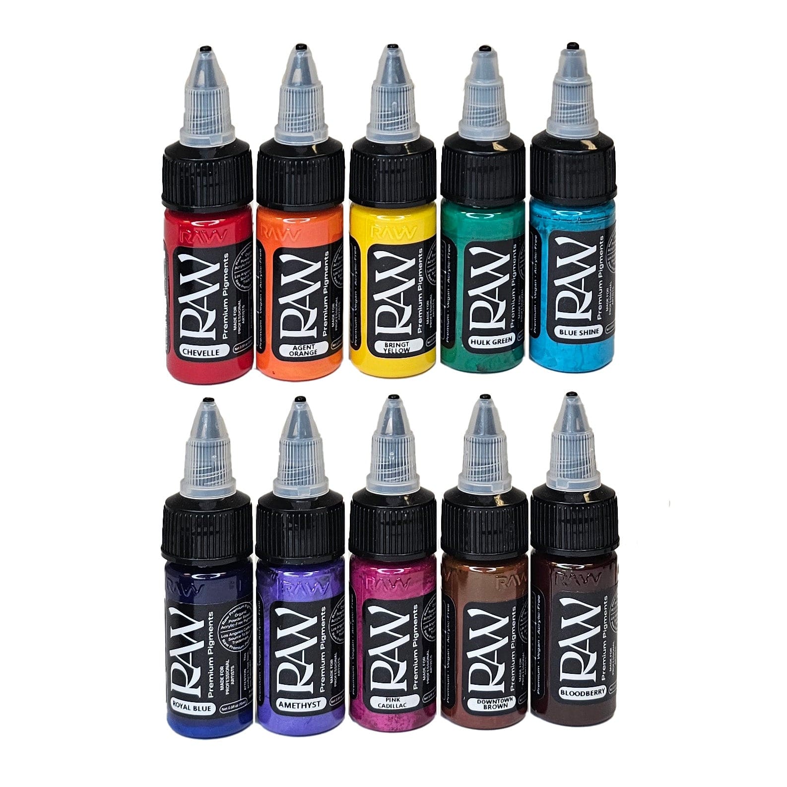 RAW Premium Pigments 1/2oz Ink Set (10 Colors)