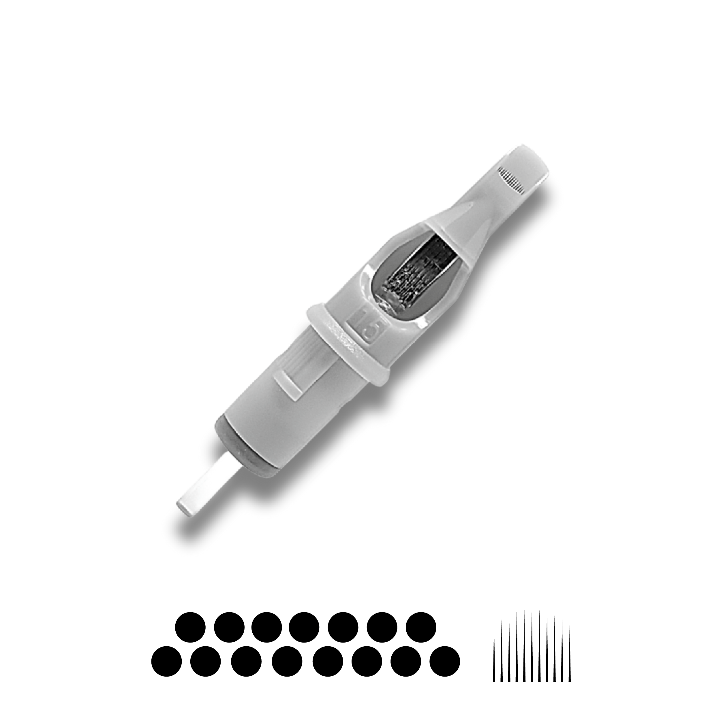 Slate Needle Cartridge 10 Curved Mag LT 15