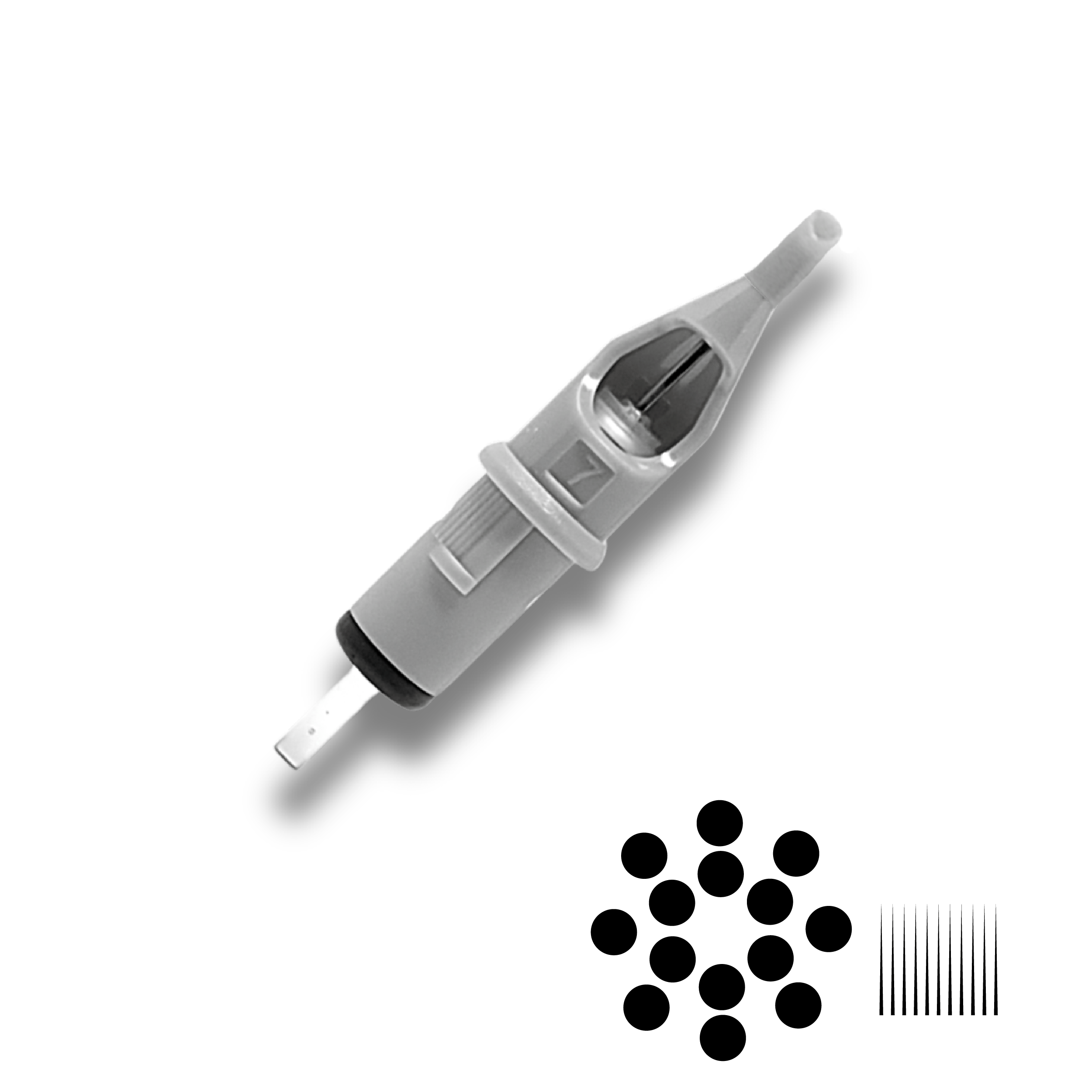 Slate Needle Cartridge 12 Round Shader MT 14