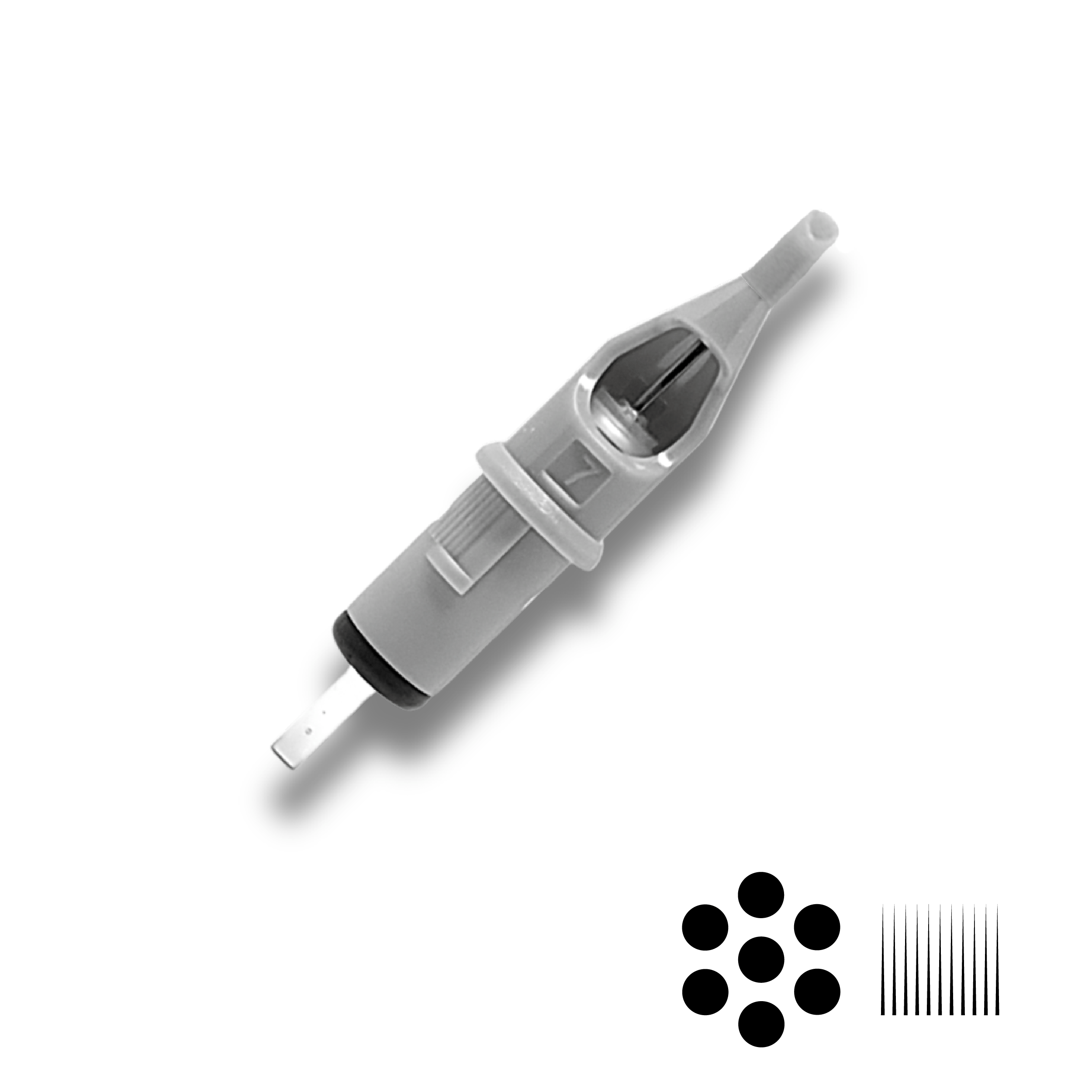 Slate Needle Cartridge 12 Round Shader MT 7