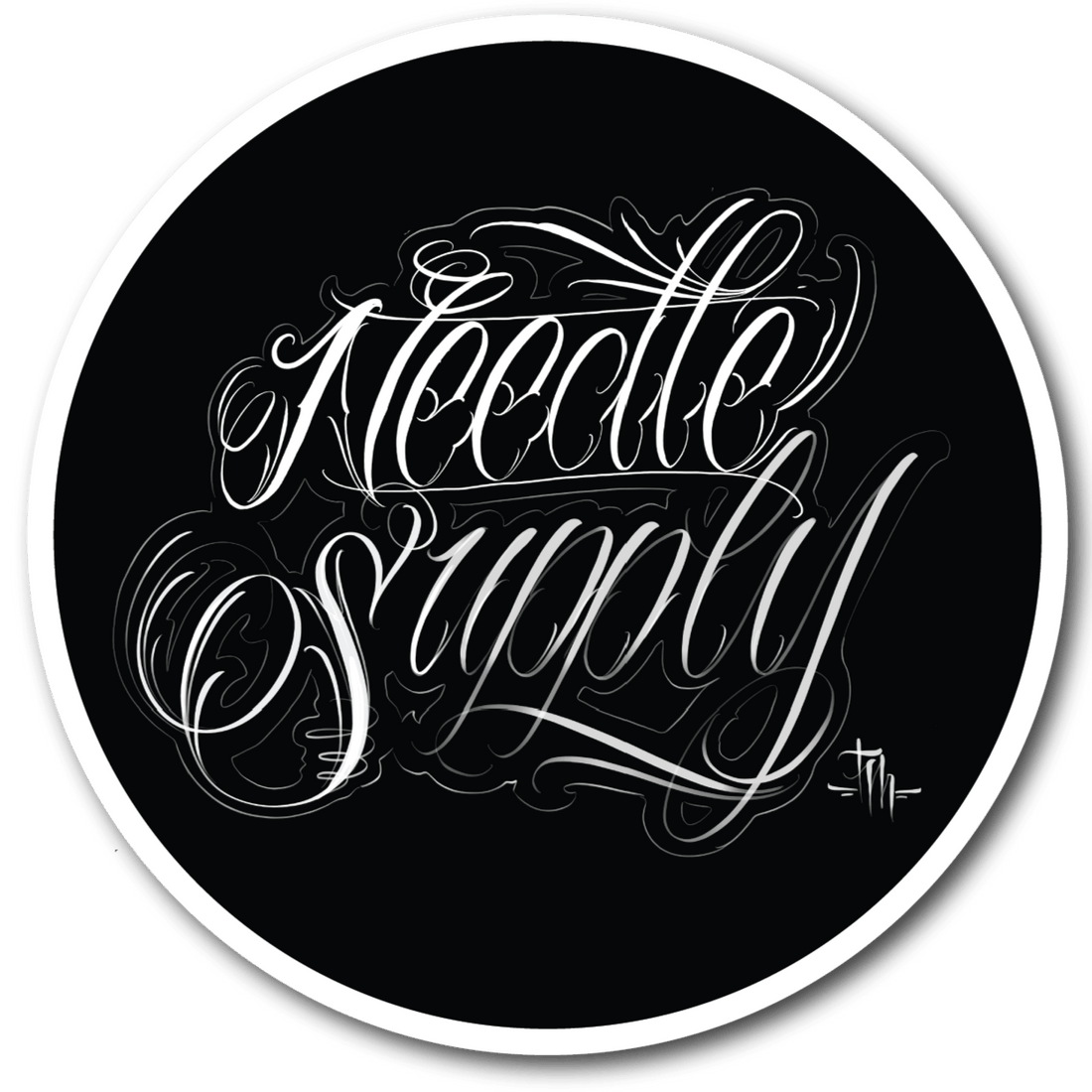 NSC TIGER Script Sticker 4"x4"