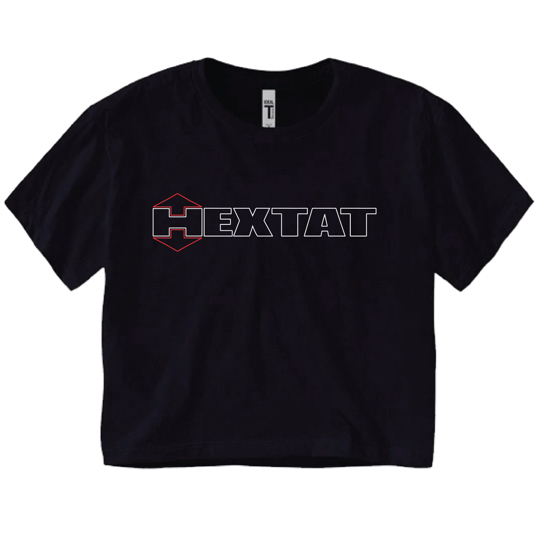 Hextat Logo - Womens Crop Top - Black