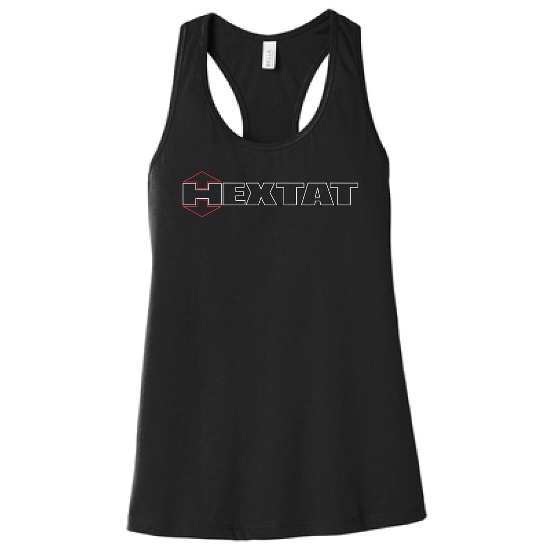 Hextat Logo - Womens Racerback Tank Top - Black