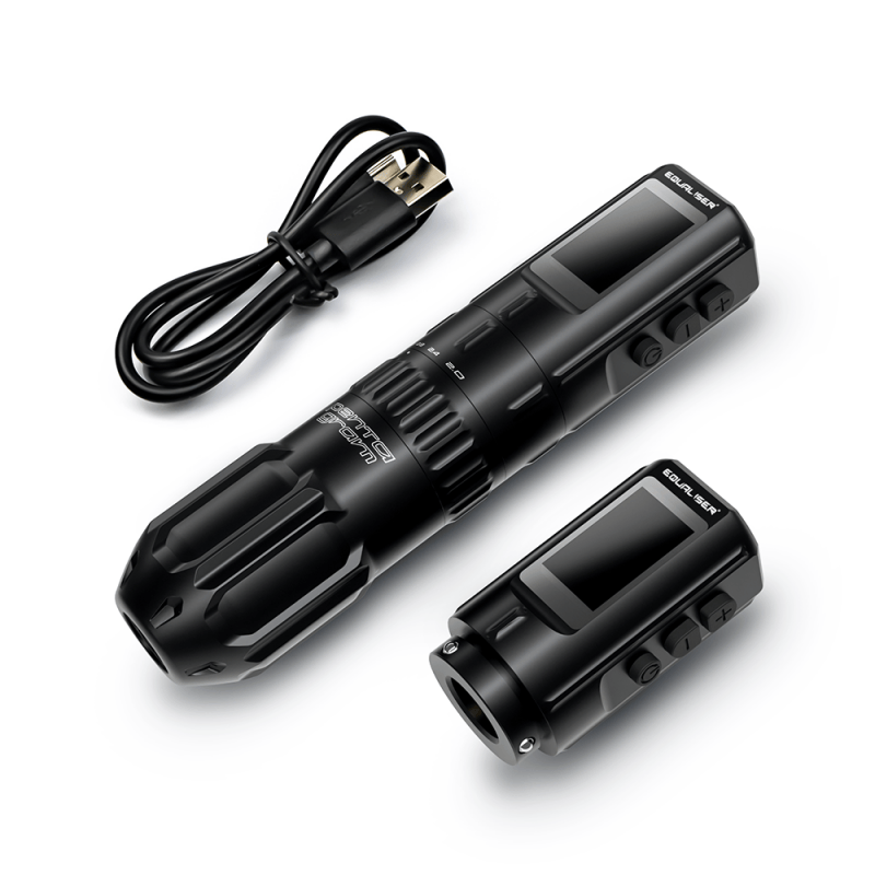 Equaliser Pentagram Tattoo Machine Cable and Extra Battery