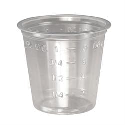 1 Ounce Clear Rinse Cups (100 Pack)