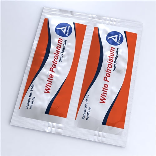 White Petrolatum 5 Gram Packets By Dynarex (Box of 144)