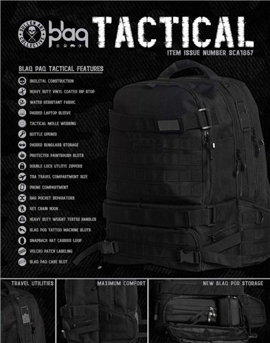 Blaq Paq Tactical Tattoo Backpack By Sullen