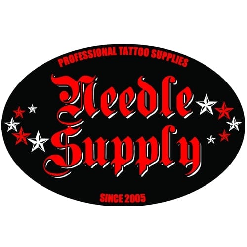 Needle Supply Logo Oval Sticker 6x4"