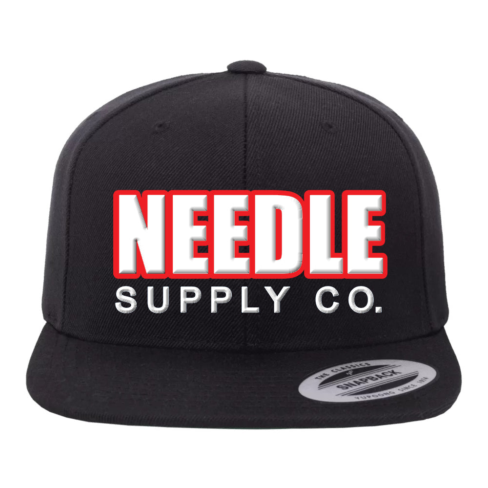Black Snapback Hat w/ Needle Supply Co.