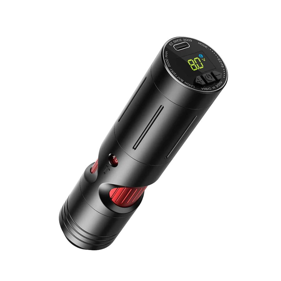 EZ Tattoo P3 Wireless Adjustable Stroke Battery Pen (BLACK/RED)