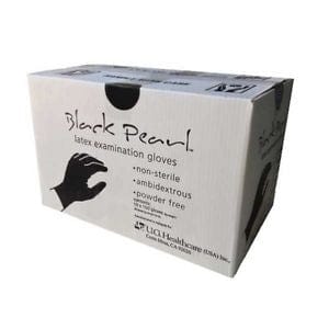 Black Pearl Textured Latex Gloves