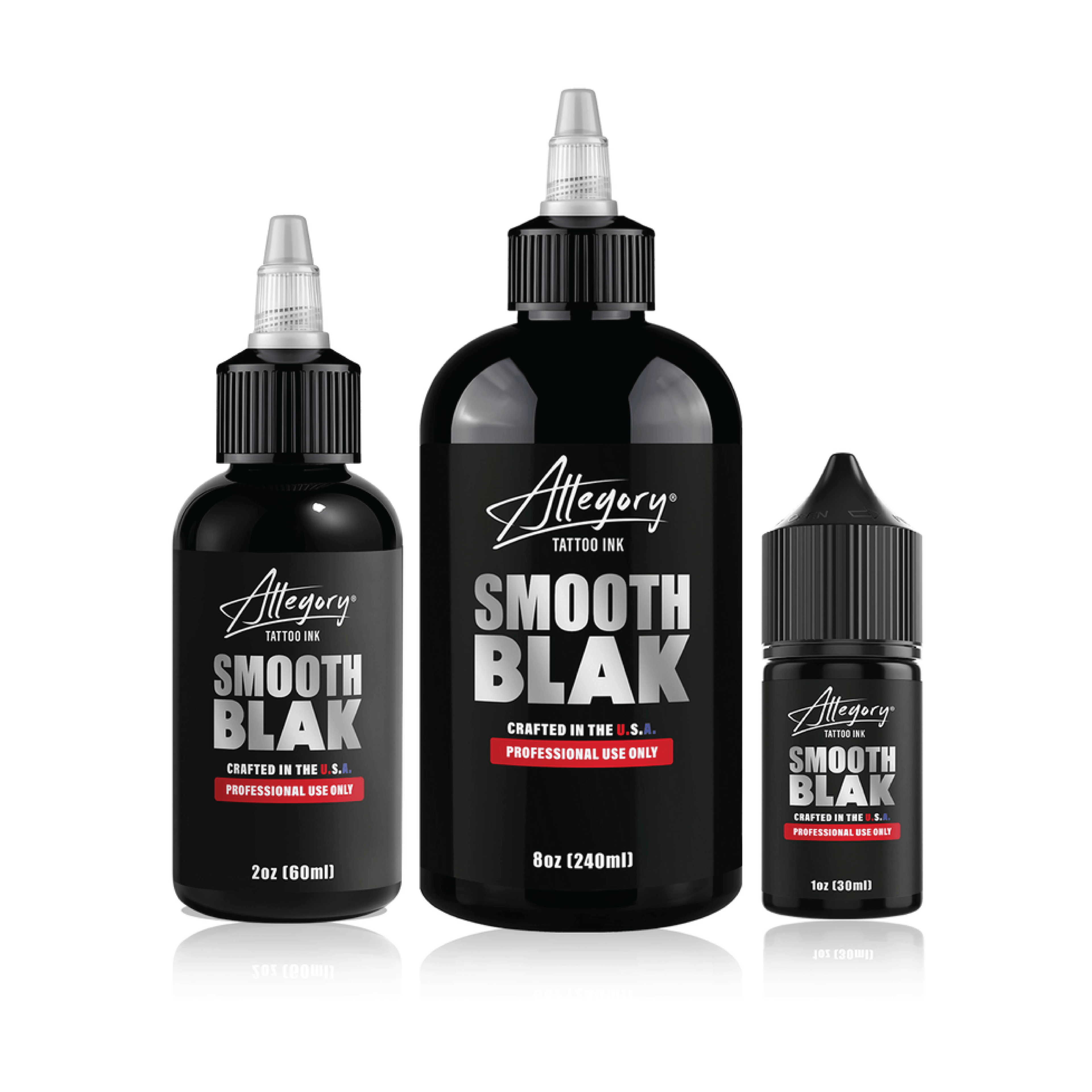 Allegory Smooth Blak Tattoo Ink 3 Sizes