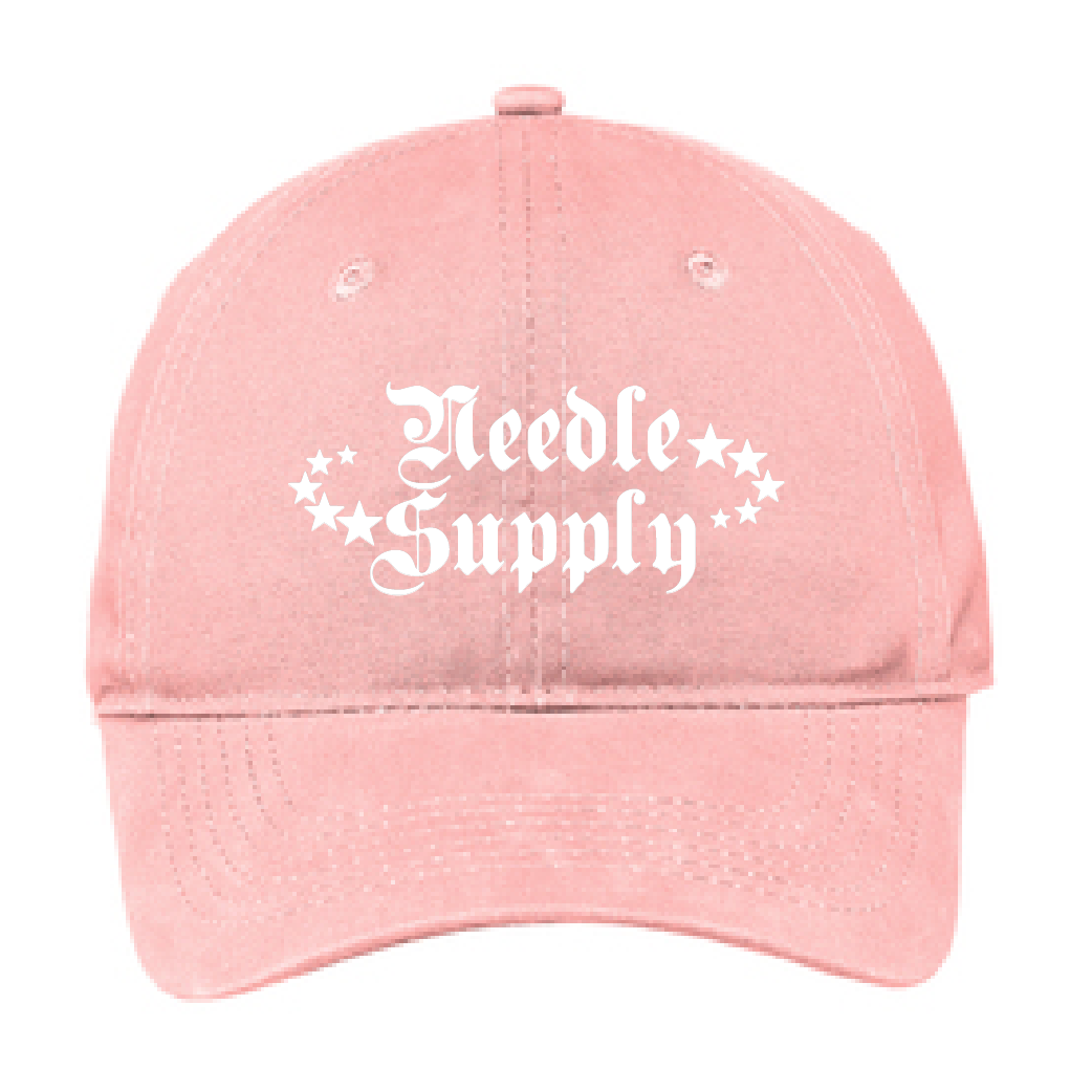 Needle Supply Logo - Dad Hat - Pink