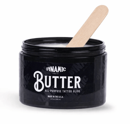 Dynamic Butter Tattoo Glide and Aftercare with Tongue Depressor