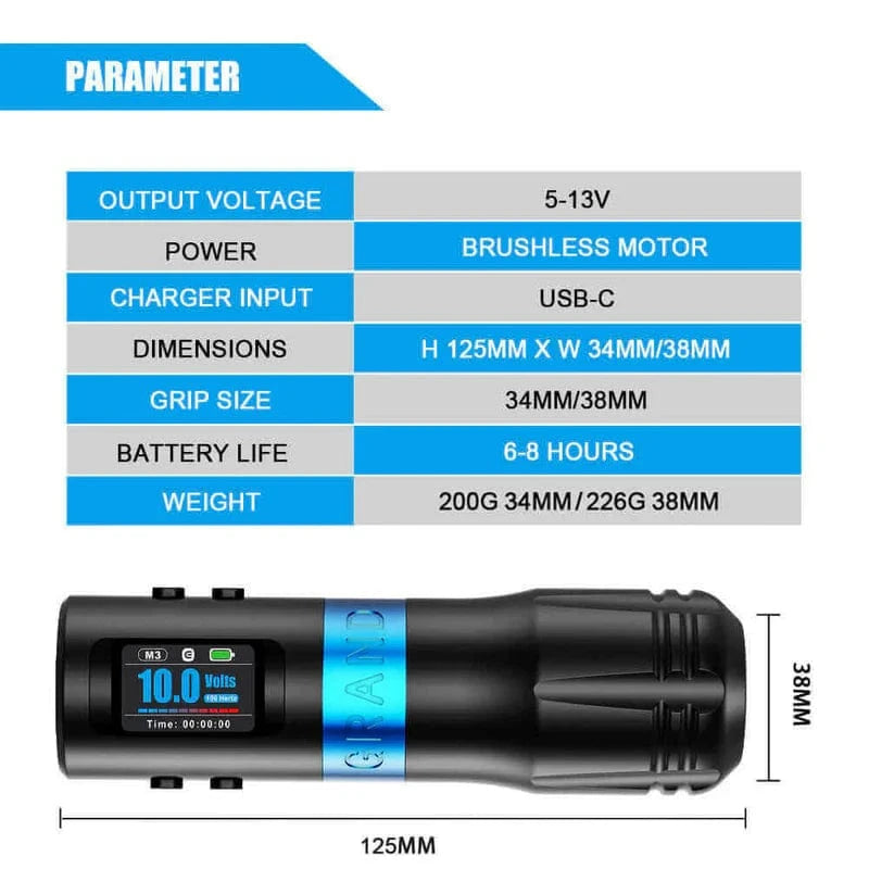 Emalla G4 Tattoo Machine Specs