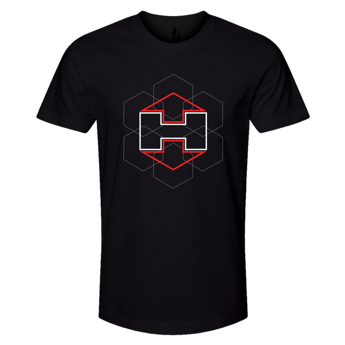 Geometric Hextat Badge Shirt - RED