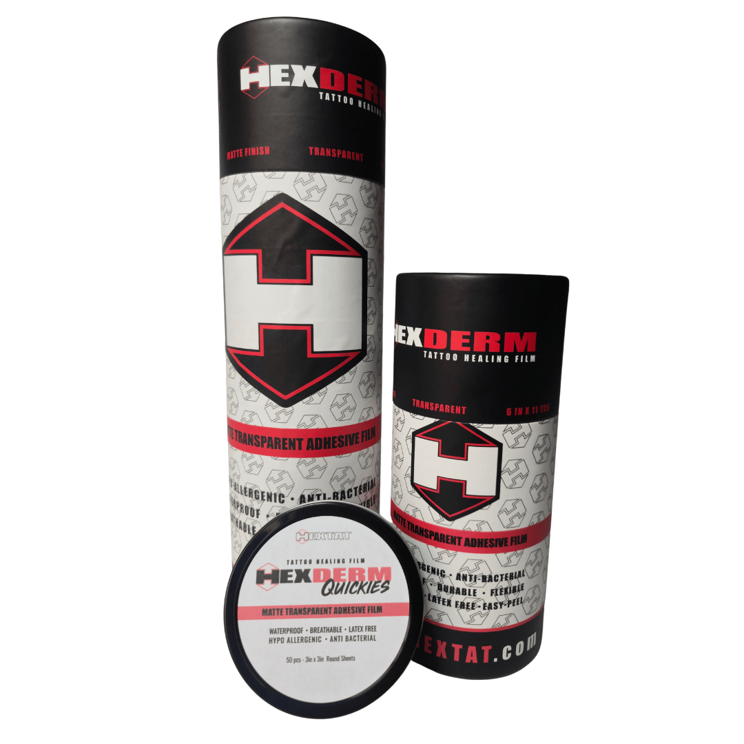 Hex Derm Tattoo Aftercare Film three variants
