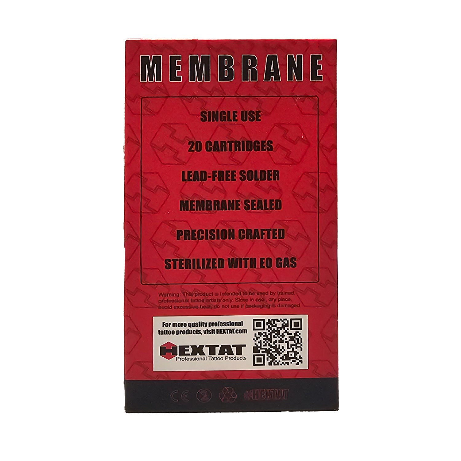 Hex Membrane Needle Cartridge Liner MT Box Back