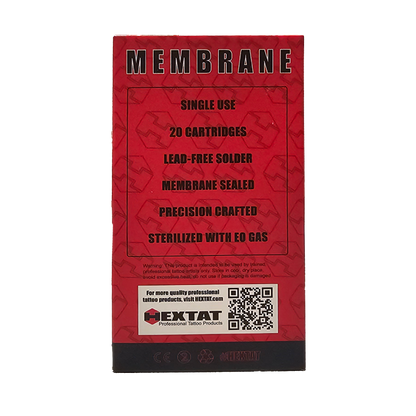 Hex Membrane Needle Cartridge Liner MT Box Back