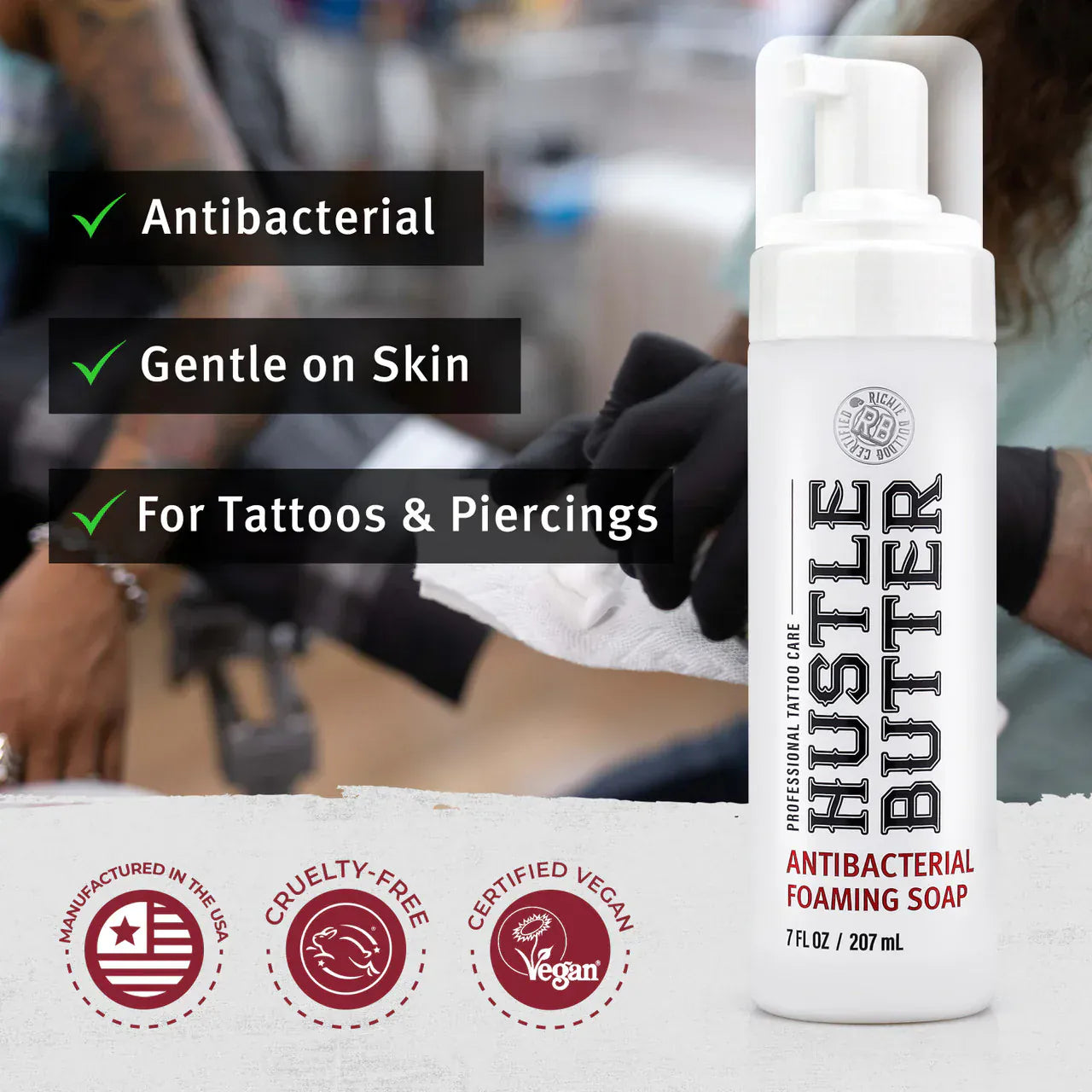 Hustle Butter Bubbles Foaming Tattoo Soap Uses