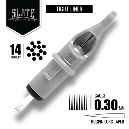 HEXTAT Slate Round Liner Tattoo Needle Cartridges