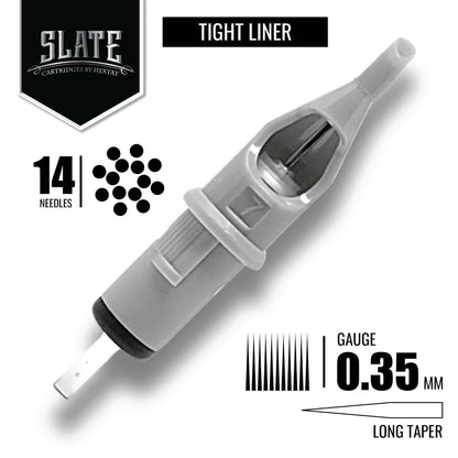 HEXTAT Slate Round Liner Tattoo Needle Cartridges