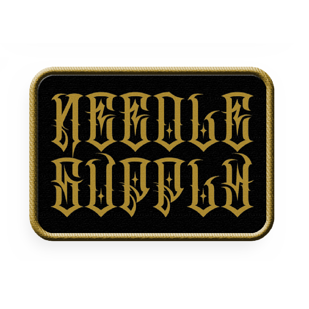 Gold/Black Needle Supply Co Patch