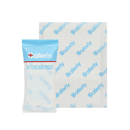 Saferly Aftercare Pads and package
