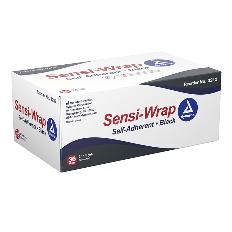 Black Cohesive Sensi Wrap Bandage Box of 36