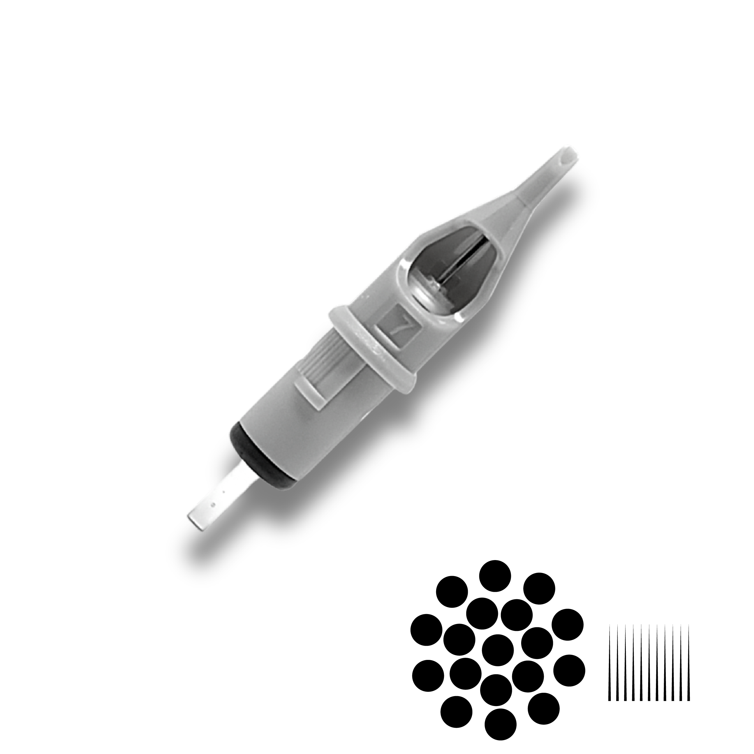 Slate Needle Cartridge 12 Round Shader MT 18