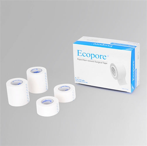 Ecopore Paper Surgical Tape 1&quot;x10yds - (Box of 12 Rolls)