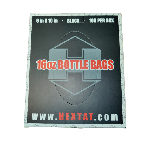 HEXTAT Black Bottle Bags (Box of 100)