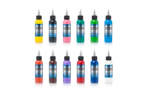 Fusion Tattoo Ink - 12 Color Sample Pack (1 oz)