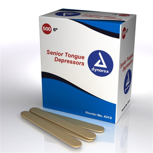 6&quot; Tongue Depressors By Dynarex (Box of 500)