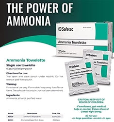 Safetec Ammonia Towelettes (Box of 10)