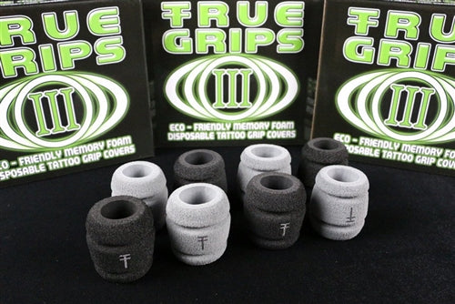 True Grips III Memory Foam Disposable Grip Covers (GREY) (Box of 18)