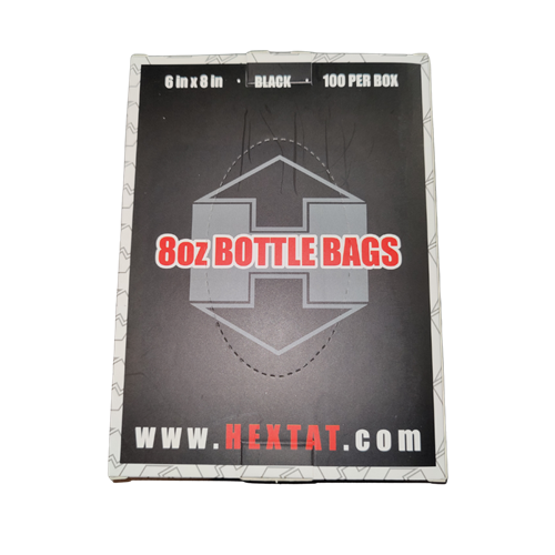HEXTAT Bolsas para Botellas Negras (Caja de 100)