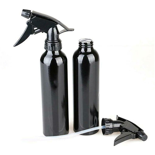 8 oz Aluminum Spray Bottle w/ Trigger (Black)
