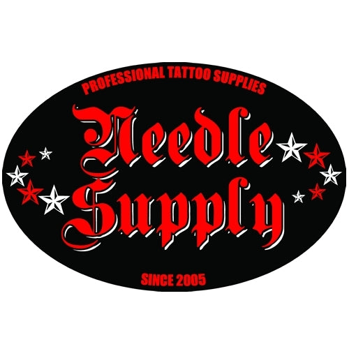 Needle Supply Logo Oval Sticker 6x4&quot;