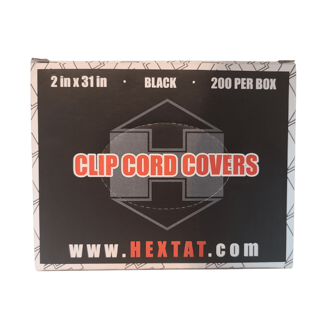 HEXTAT Black Clip Cord Covers (Box of 200)
