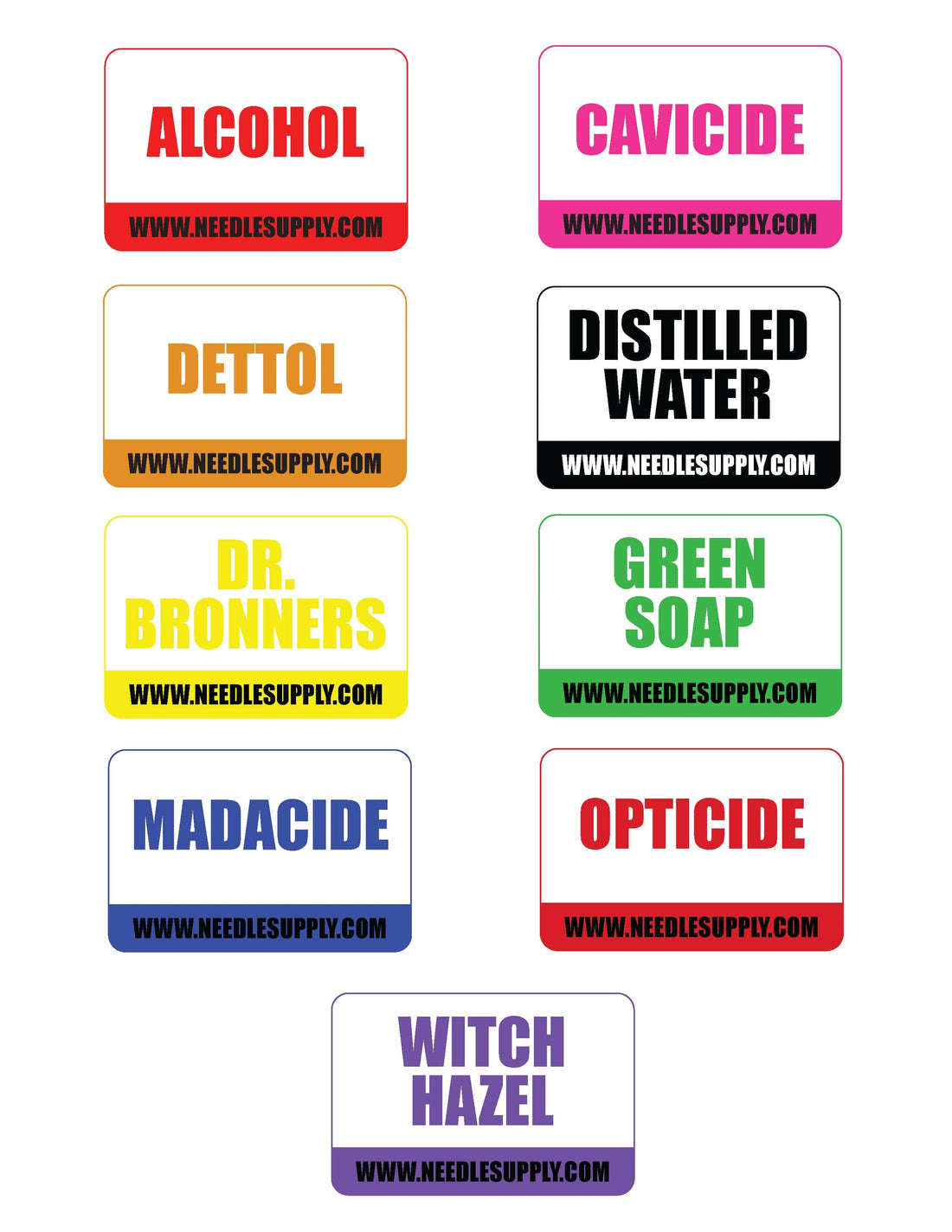 Bottle Labels 3" x 2"