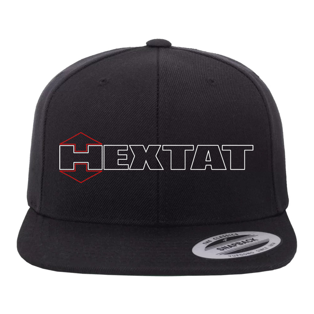 Gorra snapback negra con logo HEXTAT