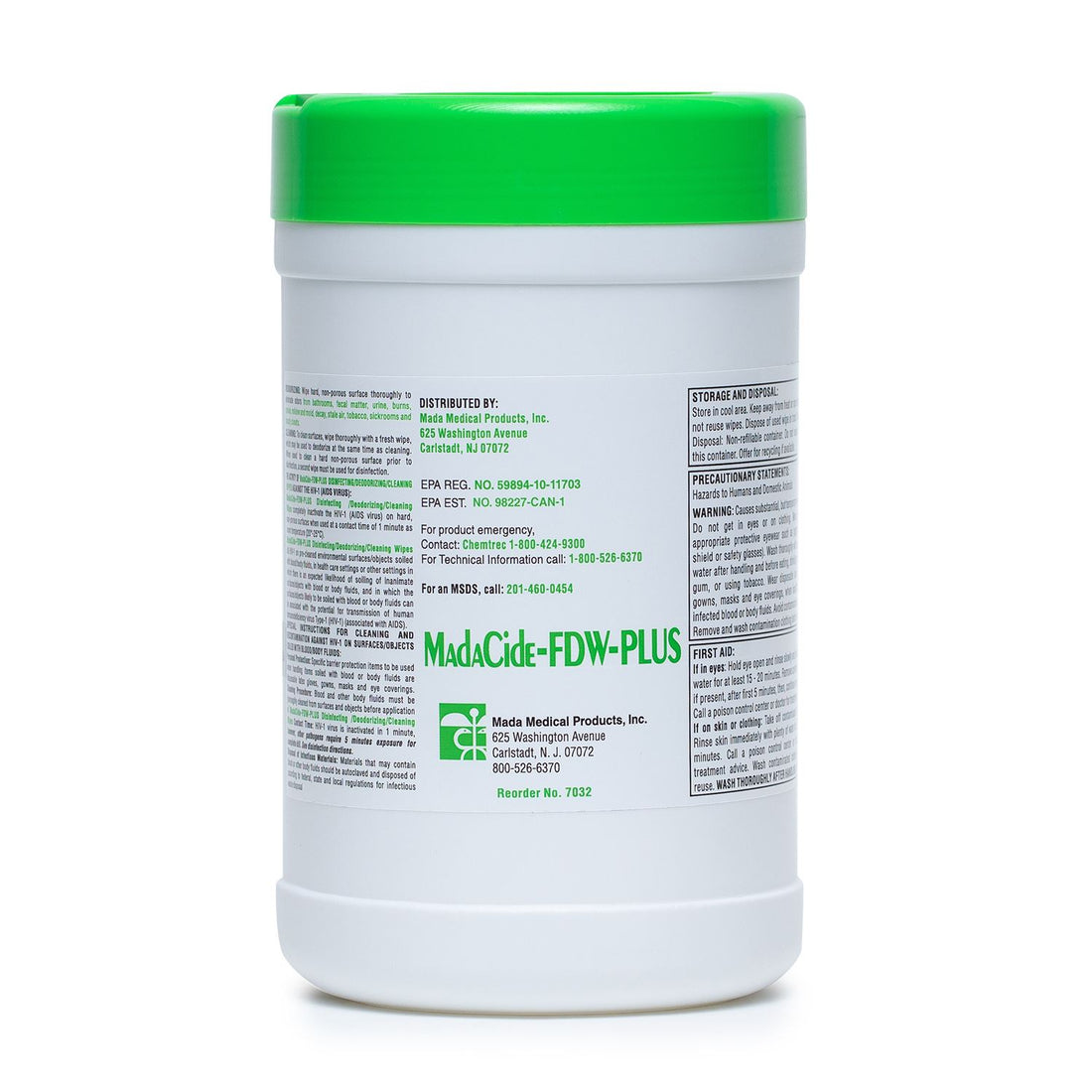 MadaCide-FDW-PLUS Wipes (Canister of 160)