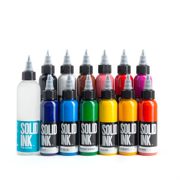 Solid Tattoo Ink - 12 Color Spectrum Set (1 oz)